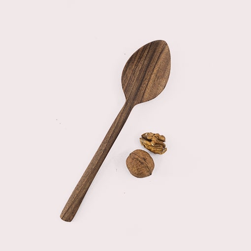 Pack 6 cuillères en bois de noyer faits à la main 4